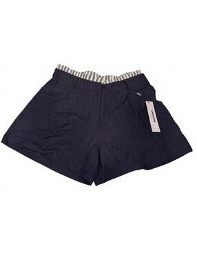 Vigoss Navy Blue Shorts with Striped Waistband, Size M